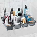 WOWBOX 12 Pack Clear Drawer Organizer Set, Acrylic Drawer Storage Trays, Storage Bins for Makeup, Cosmetics, Jewelries, Utens