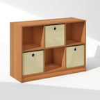 Furinno Cubic Closet Organizers and Storage, 6-Cube Closet Organizer with Bins, Open Shelf Storage, for Wardrobe, Bedroom, Li