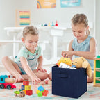Stero Fabric Storage Bins 6 Pack Fun Colored Durable Storage Cubes with Fabric Handles Foldable Cube Baskets for Home, Kids R