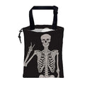 Car Garbage Bag Human Skeleton Posing Hanging Canvas Car Trash Bag Waterproof Drawstring Car Back Seat Organizer for Car Back Front Seat Console with Adjustable Buckle