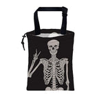 Car Garbage Bag Human Skeleton Posing Hanging Canvas Car Trash Bag Waterproof Drawstring Car Back Seat Organizer for Car Back Front Seat Console with Adjustable Buckle