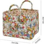 Boho Fabric Storage Basket, Large Capacity Laundry Basket, 12.2'' x 10.23'' x 10.23'' Collapsible Laundry Hamper with Easy Ca