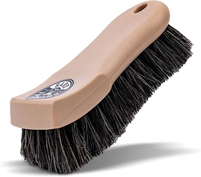 Chemical Guys Long Bristle Horse Hair Leather Cleaning Brush - Leather Brush to Gently Clean Car Interiors,Furniture,Sneakers