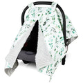 Rquite Car Seat Cover Baby, Carseat Covers Baby Girl, Winter Infant Car Seat Cover, Warm Minky Car Seat Canopy, Baby Carrier 