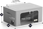 Sorbus Storage Bins with Metal Frame - Stackable & Foldable Clothes Organizer Bags - Oxford Fabric Storage Containers with La