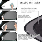 VaygWay Baby Window Sun Shade- Car Accessories Side Sun Visor- Kids Pets Seat 2 Pk- Sun Glare UV Rays Protection
