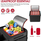 MEI&CO Car Trunk Organizer - 2.5mm PP Board Built, 35L Leakproof Cooler, 105L Capacity, 2 Tie-Down Straps, 4 Adjustable Divide