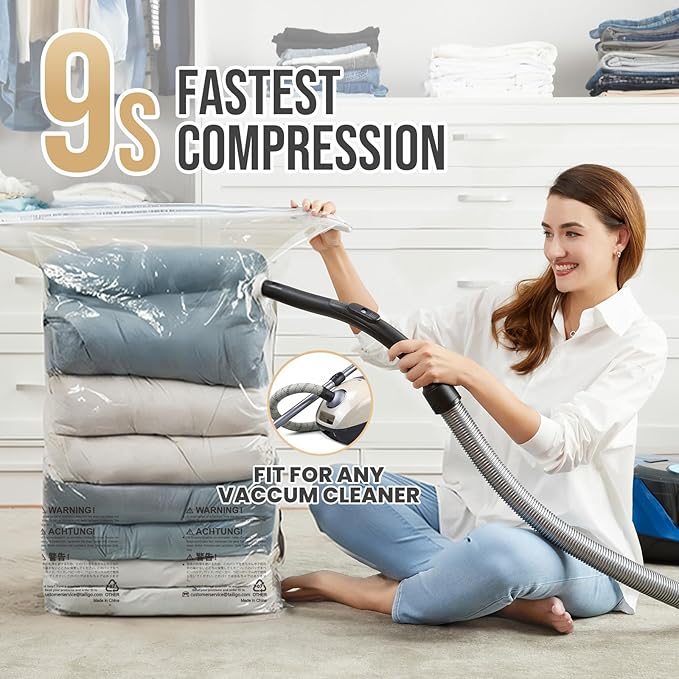 TAILI 10 Pack Vacuum Storage Bags, Jumbo Cube Space Saver Bags (31x40x15 Inch), Extra Large Vacuum Seale Bags for Comforters 