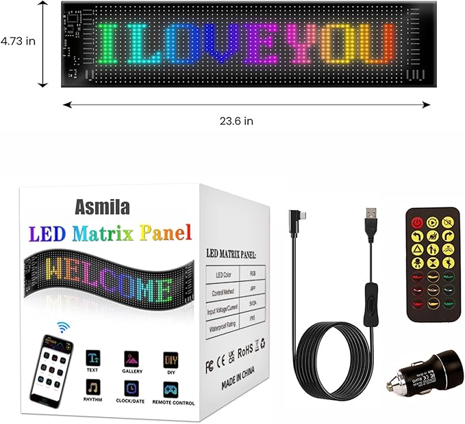 LED Eyes for Truck Windshield, 2PCS 23.6inx4.7in Devil Eyes Light for Windshield, Devil Eyes Light for Car, Truck, SUVs, Gift for Men