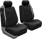 FH Group Front Set Cloth Car Seat Cover for Bucket Seats, Universal Fit, Airbag Compatible, Seat Covers for SUV, Van, Black