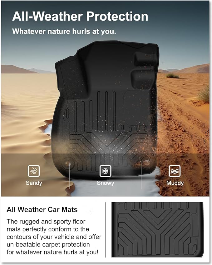 KIWI MASTER Floor Mats for 2017-2022 Honda CR-V, Custom Fit All Weather Car Mats, Heavy Duty TPE Floor Liners, Front & Rear 2 Row, Black