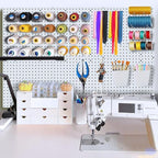 FZK Peg Board,Pegboard 32''*32'', White Pegboard 4pcs and 33 Accessories, Pegboard Wall Organizer, Peg Boards, Peg Boards for