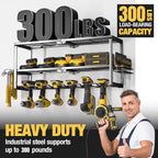 YYR Heavy Duty Power Tool Organizer Wall Mount, Cordless Drill Hanger Storage Rack, Battery Tools Holder with Charging Statio