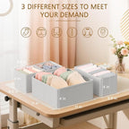 Criusia 26 Pack Drawer Organizer for Clothes, Foldable Dresser Dividers with 3 Sizes, Fabric Storage Bins – Gray