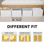 SpaceAid 4 Pack 10" High Under Bed Storage Containers, Large Underbed Storage Organizer Bins with Lids for Bedroom, Dorm, Clo