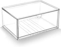 Prsildan Acrylic Makeup Organizer Stackable Clear Storage Drawers for Baby Bottles Desk Organizers for Countertop Vanity Nurs