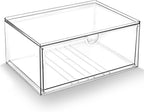 Prsildan Acrylic Makeup Organizer Stackable Clear Storage Drawers for Baby Bottles Desk Organizers for Countertop Vanity Nurs