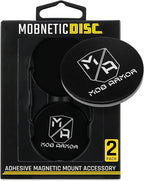 Mob Armor Magnetic Phone Mount Plates - Strong Adhesive Steel Discs for MobNetic Maxx & Mob Magnetic Car Mounts, Compatible with Phone Magnet Plates, Vehicle Accessory - Black (2 Pack)