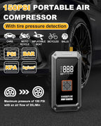 M1 Car Battery Jump Starter with Air Compressor 4500A 150PSI (9.0 L Gas/8.0L Diesel) Portable Car Jump Starter Power Pack