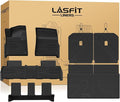 LASFIT Floor Mats&Trunk Mat&Backrest Mat for Rivian R1S 2025, TPE All Weather Floor Mats Custom Fit Floor Liner&Cargo Mat for R1S 2025 1st & 2nd & 3rd Row Full Set Car Mats and Cargo Liner