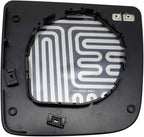 TRQ Passenger Side Towing Mirror Glass Heated with Backing Plate Compatible with 2004-2015 Nissan Titan