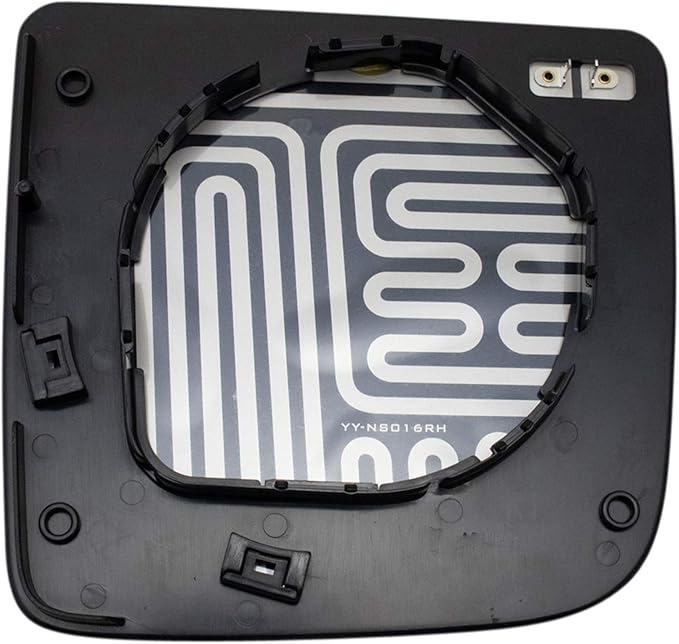 TRQ Passenger Side Towing Mirror Glass Heated with Backing Plate Compatible with 2004-2015 Nissan Titan