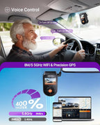Vantrue S1 Pro Max AI Dash Cam, ADAS, 4K Dash Camera with Parking Mode, Voice/APP Control, 5GHz WiFi, STARVIS 2, HDR, PlatePi