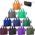 BeeGreen 20 Pack Reusable Grocery Bags w Storage Pouch Reusable Shopping Bags Bulk w Elastic Band Colorful 50LBS X-Large Foldable Fabric Bags Machine Washable Heavy Duty Tote Bags for Groceries