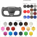 MEWANT Steering Wheel Cover for Tesla Yoke Steering Wheel Cover for Model X 2023 for Tesla Model S Steering Wheel Wrap