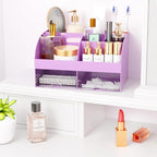 Makeup Organizer with Drawers, Cosmetic Storage for Dresser Vanity and Bathroom Countertop, Beauty Holder for Lipstick Brush,