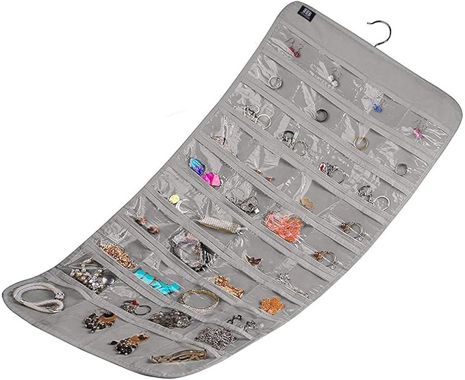 BB Brotrade Hanging Jewelry Organizer,Accessories Organizer,80 Pocket Organizer for Holding Jewelries