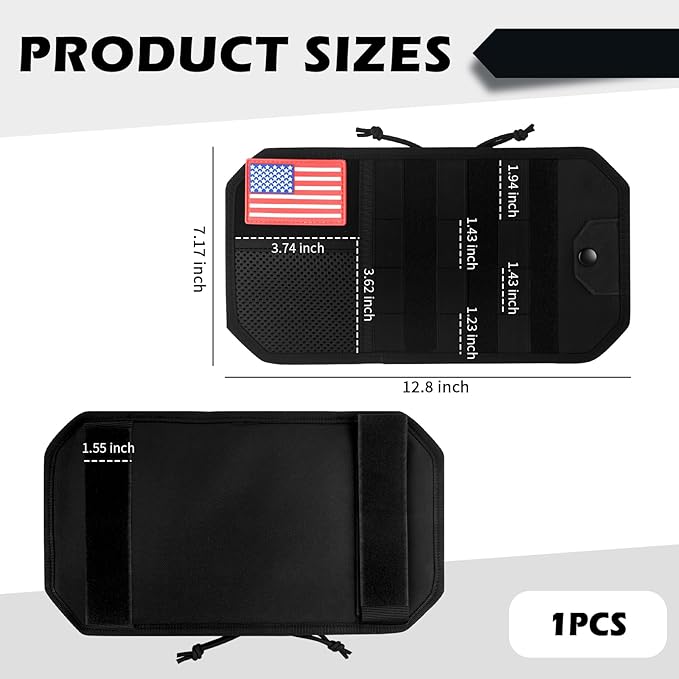 2026 New Car Visor Organizer with American Flag,High-Capacity Car Sun Visor Organizer for Storing Sunglasses/Pens/Driver'S Licence,Multifunctional Sunvisor Organizers with Zipper