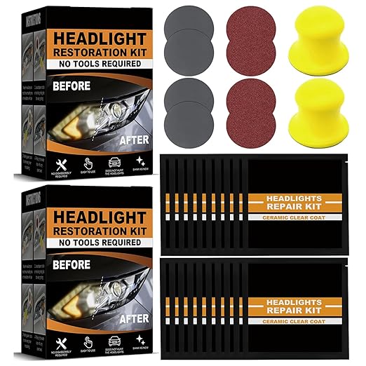 Restowipes Headlight Restoration Kit, 3 Wipes to Restore Clarity, Removes Yellowing & Oxidation, Restore Headlights to Like-N