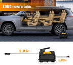 Nilight Tire Inflator Air Compressor Portable Air Pump for 12V DC Car Tires with Digital Pressure Gauge 150PSI Auto Tire Pump with LED Light for Cars ATVs Bicycles, 2 Years Warranty, 50066A