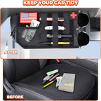 1000D Sun Visor Organizer with Zipper Visor Storage Pouch, Car Sunglasses Holder, Hard Molle Panel for Tactical Gears, Fits Most Car, SUVs, and Trucks