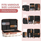 SDGFUI 8 PCS Compression Packing Cubes for Travel Women, Compression Organizer for Luggage Space Saving Travel Essentials and