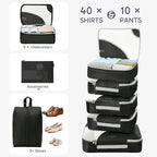 10 Set Packing Cubes for Travel, Gifts for Women Mom,Anti-Tearing Suitcase Organizer for Luggage with Shoe & Hanging Toiletry