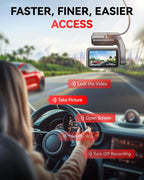 REDTIGER F4 4K Dash Cam Front, 2.2 inch Mini Car Camera, 2160P UHD Touch Screen, Voice Control, Included 32GB Card, Night Vis
