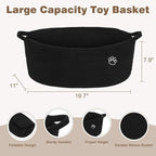 Optish Dog Toy Basket, Toy Box and Bin for Dog Cat Storage, 19.7" X 11" X 7.9" (30L) Large Woven Rope Basket for Blanket Stor