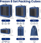 Compression Packing Cubes for Travel, Lightweight Vacation Travel Essentials, Travel Accessories for Suitcase Organizer Bags 
