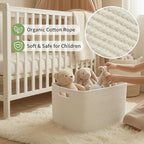 JMvicyroam Woven Blanket Basket,65L Large Storage Bin for Blankets Toys Clothes,Decorative Rope Basket for Living Room Bedroo