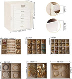 BOOVO Jewelry Box For women, 6 Layer Large Jewelry Organizer With Mirror, Multi-Function Storage Box With Lock, Accessory Hol