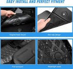 Nilight Floor Mats for Chevy Silverado GMC Sierra 1500 Crew Cab 2014-2018, Chevrolet Silverado Sierra 2500HD 3500HD 2015 2016 2017 2018 2019 All Weather Custom Fit Heavy Duty Floor Liners