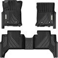 YITAMOTOR Floor Mats for Toyota Tacoma 2016-2023 Double Cab Automatic, Custom Fit All Weather Anti-Slip TPE Rubber Mat, Toyota Tacoma Accessories SR/SR5/TRD/Limited/Trail Floor Liner, 1st & 2nd Row