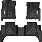 YITAMOTOR Floor Mats for Toyota Tacoma 2016-2023 Double Cab Automatic, Custom Fit All Weather Anti-Slip TPE Rubber Mat, Toyota Tacoma Accessories SR/SR5/TRD/Limited/Trail Floor Liner, 1st & 2nd Row