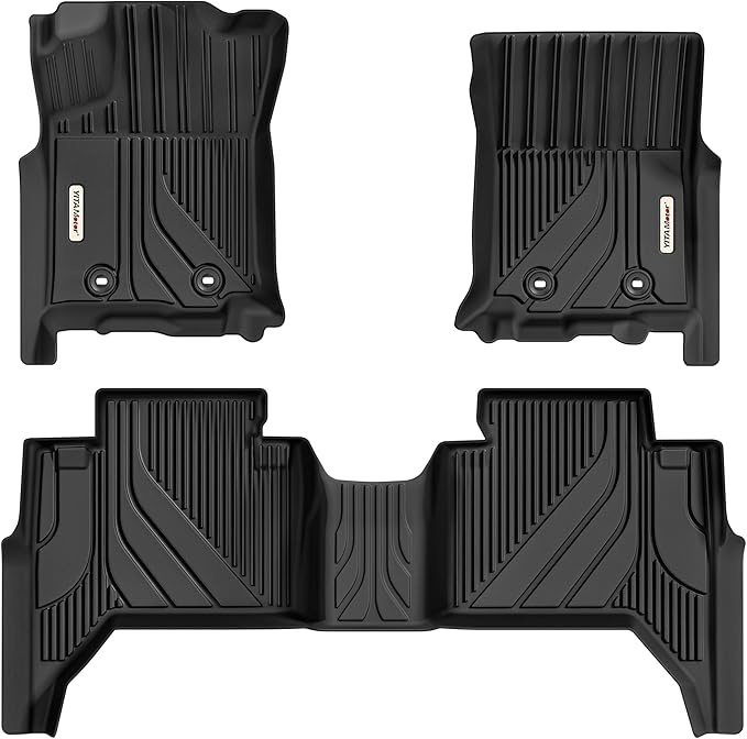 YITAMOTOR Floor Mats for Toyota Tacoma 2016-2023 Double Cab Automatic, Custom Fit All Weather Anti-Slip TPE Rubber Mat, Toyota Tacoma Accessories SR/SR5/TRD/Limited/Trail Floor Liner, 1st & 2nd Row
