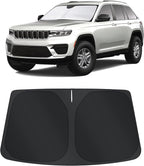TINGLU Sun Shade for Jeep Cherokee 2014-2023 Trailhawk,Overland,Limited,Latitude,Altitude(Not for Jeep Grand Cherokee) Accessories Windshield Sun Shade Window Shade UV Rays Protection Sun Visor Cover