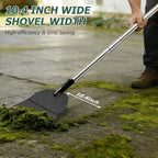 Floor Scraper Multifunctional Garden Shovel with 82” Adjustable Handle & Sharp Blade Heavy Duty All Steel Flat Shovel for Sidewalks Lawn Driveway Garden Weed Ice Dirt Moss Removal