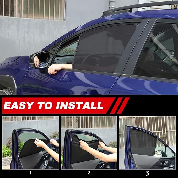 Car Window Shade Compatible with Subaru Crosstrek 2024 2025 2026, Front Rear Mesh Side Window Sun Shade Glare Shield and UV Rays Protection Accessories (Front Window)