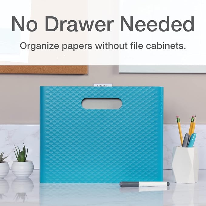 Pendaflex Mobile File Box with Handles, Portable Document Storage, File Bin for Home and Office, Easy Set Up, Collapse Down a